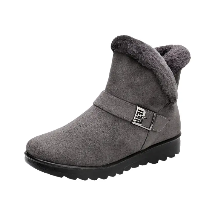 Botas de algodón térmico de gran tamaño, botas de nieve para personas de mediana edad y ancianos, zapatos de madre femenina, zapatos de algodón. - 1