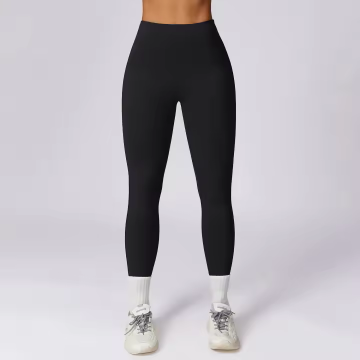 Mallas de Yoga para mujer, pantalones deportivos sin costuras, de cintura alta, con realce de caderas, para entrenamiento y correr - 1