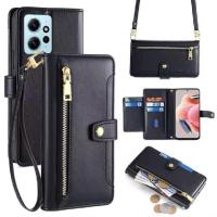 Funda de teléfono de cuero magnética multifuncional para Redmi Note 12, funda protectora de moda con cremallera, 4G - details 8