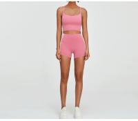 Pantalones cortos de Yoga para mujer, Shorts deportivos elásticos de cintura alta, transpirables, de secado rápido, para correr y Fitness - details 16