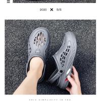Sandalias ligeras de EVA para hombre, zapatos informales con agujeros, zuecos para amantes del jardín en casa, zapatillas planas de playa al aire libre, talla grande 49 - details 27
