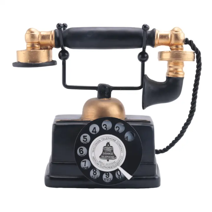 Modelo de teléfono giratorio Retro para loft Industrial, decoración para manualidades, tienda, cafetería, sala de estar, escaparate, decoración, accesorios de decoración - 1
