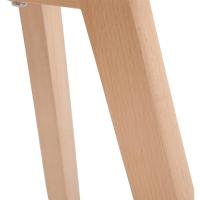 Comedor Sillas Cocina Nórdico con Asiento Tapizado y Las piernas Mara Haya Maciza, Blanco - details 5