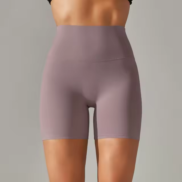 Fierss Pantalones cortos deportivos transpirables de cintura alta para mujer - 1