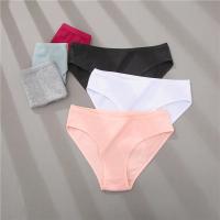 Bragas de algodón con diseño de Jacquard para mujer, ropa interior Sexy, lencería femenina, bragas íntimas de Color sólido para mujer - details 22