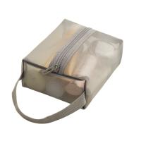 Bolsa de maquillaje de malla portátil informal, bolsa de cosméticos transparente cuadrada ligera con cremallera, estuches de cosméticos de gran capacidad para baño - details 2