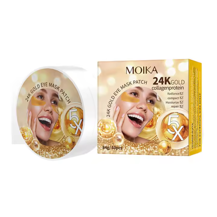 60 parches de colágeno dorado de 24K, parche para ojos, mascarilla Facial hidratante antienvejecimiento para ojeras, mascarilla para ojos de algas hialurónicas pro-xilano - 1