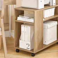 Mesa Auxiliar con 2 Estantes Consola Mesita de Noche con Ruedas Mesa Blanca Mesita 70 x 35 x 60 cm FBT34-W ES - details 87