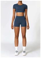 Pantalones cortos de yoga para mujer, bodys deportivos transpirables de cintura alta, para correr, gimnasio y entrenamiento de verano - details 8