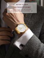 Reloj de cuarzo de negocios de moda simple de acero inoxidable negro dorado Sier de lujo premium CURREN 8434 para hombre - details 2