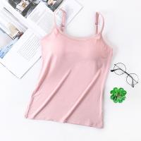 Camisola De Mujer Con Push-up Y Rellenos De Sujetador Anti-walking Color Sólido Talla Única Top De Verano De Algodón - details 8