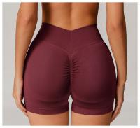 Pantalones cortos de yoga de cintura alta sin costuras, pantalones deportivos para apretar la cintura y levantar la cadera, usados ​​como pantalones cortos para correr - details 3