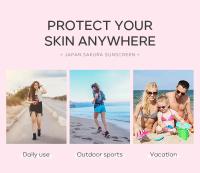 Laikou Sakura crema blanqueadora Protector solar coreano bloqueador solar Facial Spf50 loción de aislamiento blanqueador hidratante 30g - details 11