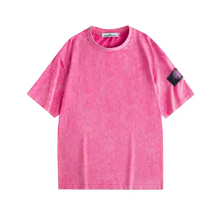 Camiseta de manga corta de alta calidad para hombre de Hip-Hop, camiseta de verano de manga corta de moda, bordado de Stone Island - 1