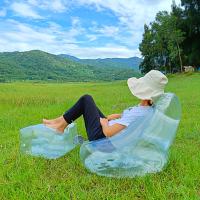 Silla de sol inflable portátil - material transparente de PVC, impermeable y duradero, fácil de montar, adecuado para acampar al aire libre y ocio en la playa, ideal para equipos de ocio al aire libre en verano, silla de sol de playa - details 5