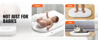 SucceBuy Báscula para bebés, báscula infantil digital Bluetooth de 88 libras con cinta métrica, rastreador de peso y altura, función de retención/tara para niños pequeños, bebés y mascotas, 5 unidades - details 5