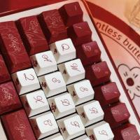 Coast 139Keys Cherry Pbt Vintage Bury Black Rose For nical Keyboards French Romantic Style Keycaps - details 3