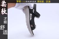 Nuevas sandalias de cuero para mujer, zapatillas deportivas con tacón inclinado, velcro ligero de gran tamaño para mujer - details 0