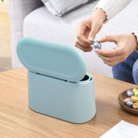 Mini Cubo de Basura para Escritorio Cubo de Desechos con Tapa para Habitación y Baño - details 3