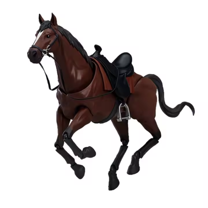 PVC Horse Ferrite Action Figure Movable Multi-Jointed Horse Artist Painting Model Educational Toys DIY Mini Size Horse Figurine - 1