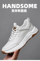 Zapatos de cuero de piel de vaca de primera capa, deportivos, casuales para hombres, moda - details 5