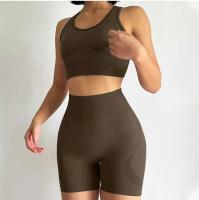 Conjunto de Yoga sin Costuras sin Mangas Ropa Deportiva de Secado Rápido para Mujeres - details 5