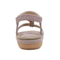 W676-4 Nuevas Sandalias Planas de Playa Casuales con Pedrería Primavera Verano 2025 para Mujer Cómodas y Versátiles - details 4