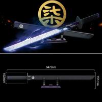 Bloques de construcción de espada luminosa de Demon Slayer para niños, modelo de bricolaje, Arma de ensamblaje de juguete - details 16