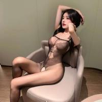 Ropa exótica de verano para mujer, nueva perspectiva, patrón de color sólido, entrepierna abierta, medias sexys, mono ajustado, TQU, 2024 - details 1