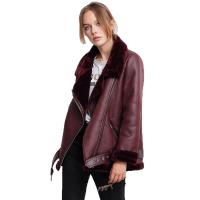 Abrigos gruesos de piel sintética para mujer, chaqueta de piel de oveja, prendas de vestir de aviador, Casaco femenino, Invierno - details 6