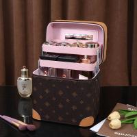 Bolsa de Maquillaje de Viaje Retro de Gran Capacidad 2025 Caja de Almacenamiento de Cosméticos Portátil de Alta Gama Organizador de Maquillaje Manual - details 0