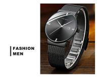 Reloj de Negocios Elegante de Acero Inoxidable Resistente al Agua, Movimiento de Cuarzo, Correa de Cuero Marca Superior - details 9