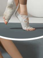 Calcetines de algodón transpirables con espalda descubierta, medias profesionales antideslizantes para Yoga, Pilates, baile, Fitness, deportes, Color sólido - details 33