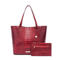 Nuevo europeo y americano transfronterizo Amazon estación independiente portátil tote madre retro bolso de las mujeres multicolor Brahman patrón de cocodrilo - details 2