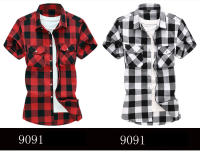Camisas informales a cuadros para hombre, camisas clásicas de manga corta, camisas de vestir a la moda, 7XL, novedad de verano - details 2