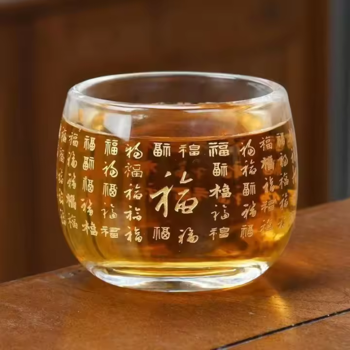 Taza de degustación única maestra gruesa y resistente al calor de vidrio transparente, juego, juego de té para el hogar - 1