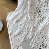 Cardigan de Crochet Transparente Manga Corta, Abrete, Tops Cortos de Punto, Cubierta de Bikini, Temporada de Festival de Playa Boho - details 4