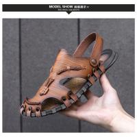 Sandalias de Cuero Veraniegas para Hombres Comodidad Ligera Antideslizante - details 8