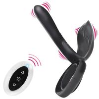 Empaque privado Sexy 10 Frecuencia Erección duradera Próstata Masaje vaginal Vibrador Pezones Estimulador de clítoris Anillo dual Vibrante - details 9