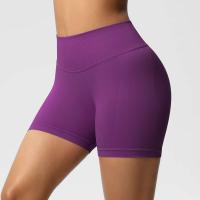Pantalones cortos de gimnasio ajustados de estiramiento alto cómodos respirables deportivos de cintura para mujer, ropa deportiva para mujer para - details 34