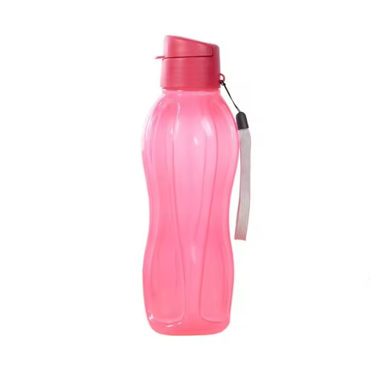 Botella de agua de plástico de 800/1100ML, hervidor de agua duradero de Color sólido a prueba de fugas, gran capacidad, taza de agua deportiva, Fitness - 1
