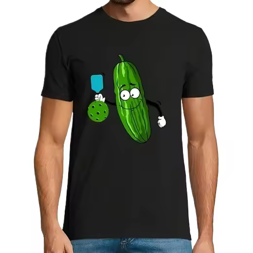 jugador de pepino pickleball,Camiseta de Pádel Divertido, ropa para exteriores - 1