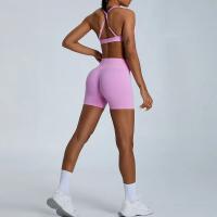 Pantalones de Yoga sin costuras para mujer, pantalones cortos deportivos para correr, transpirables, cintura alta, LICRA - details 7