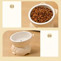 Dispensador de alimentos, cuenco de cerámica para gatos, cuenco creativo y bonito para base alta, alimentador antideslizante desmontable para mascotas, gatito y cachorro - details 11