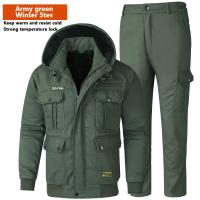 Conjunto de Abrigo y Pantalones para Invierno para Hombres Abrigo de Peluche Grueso, A Prueba de Viento, Ideal para Esquiar y Escalar - details 5
