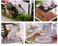Muñeca de Casa de Jardín Monet Grande Nueva DIY Modelo de Madera Muebles Mini Figura de Acción Manual 3D Juguete para Niños - details 11