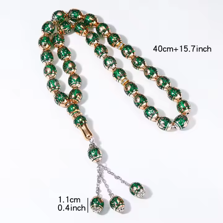 Brazalete Tasbih Islam musulmán cuentas de oración Tasbeeh contador Zikr Rosario cuentas Masbaha pulseras de meditación para mujeres y hombres - 1