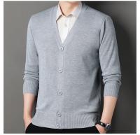 Cardigan Casual para Hombres Cuello en V Pantalón de Moda de Otoño e Invierno Tejido de Botones - details 14