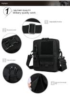 Bolso de Hombro Cruzado Táctico de Camuflaje Versión Vertical para Hombres y Mujeres - details 15