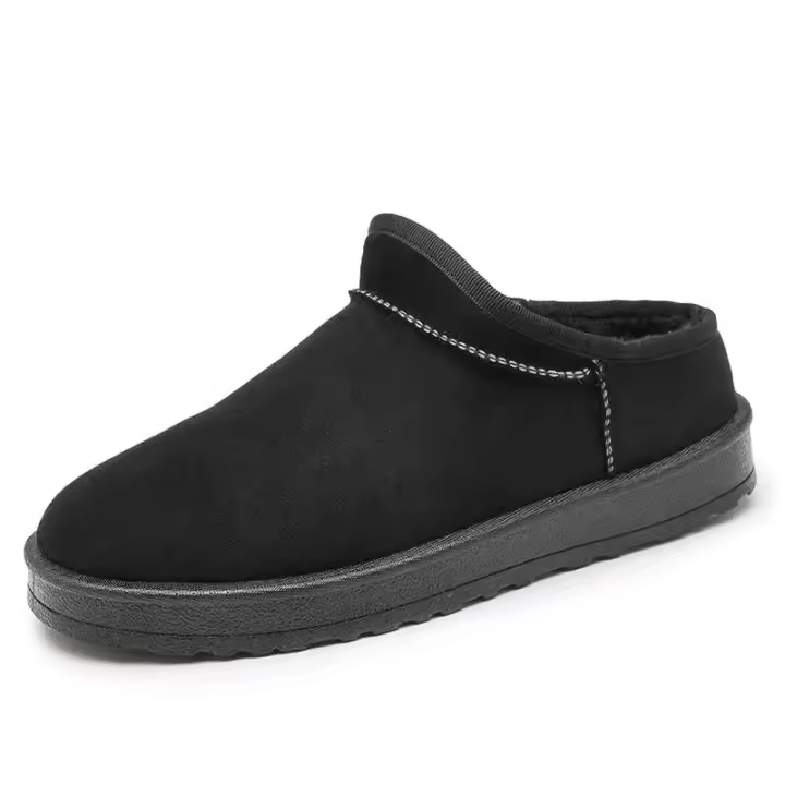 Nuevo Taza de mula de piel de invierno de alta calidad, Mokasin, zapatos de felpa HS para hombre a bajo precio, Euro - 1